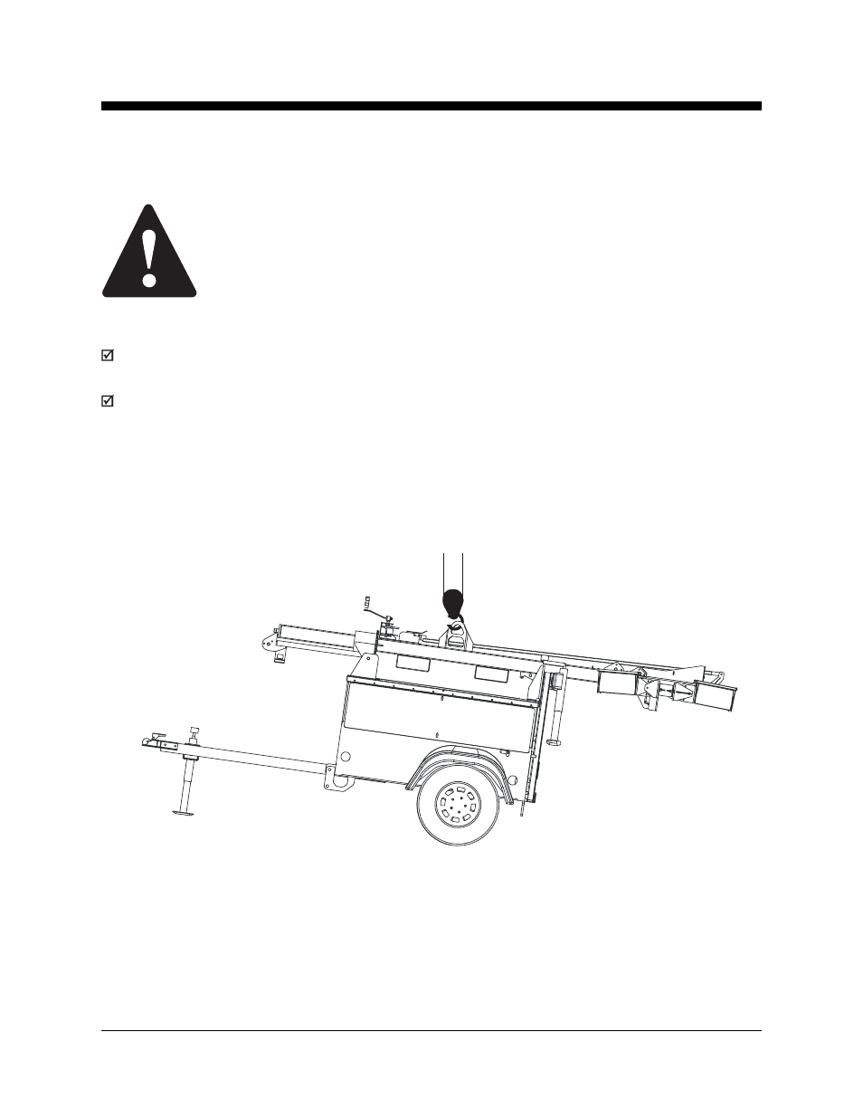 Observe and obey, Lifting the machine with a crane | Genie TML-4000N User Manual | Page 23 / 28