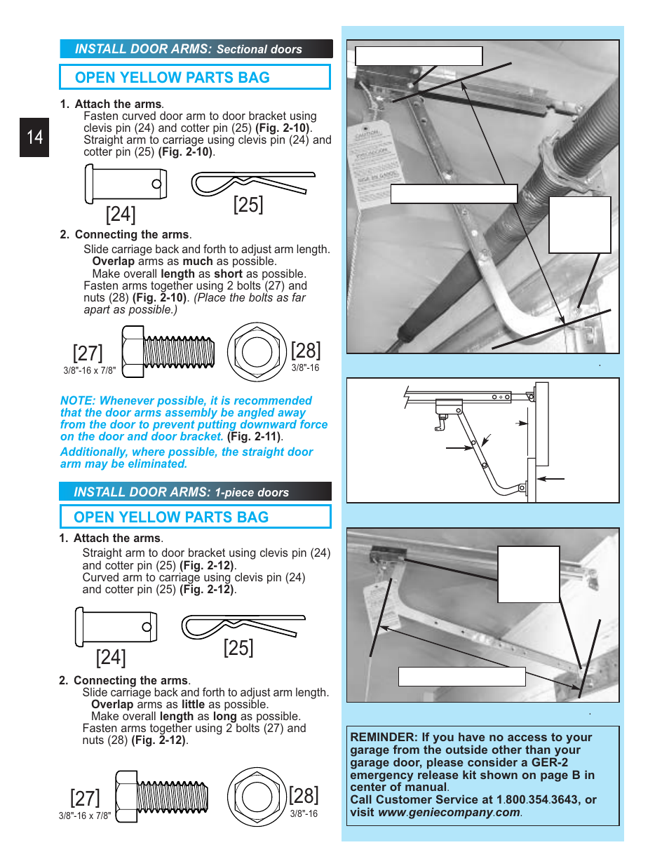 Genie 3452535556 GCG User Manual | Page 14 / 27