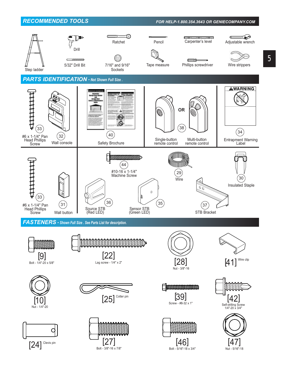 Genie 3452535556 GCG User Manual | Page 5 / 27