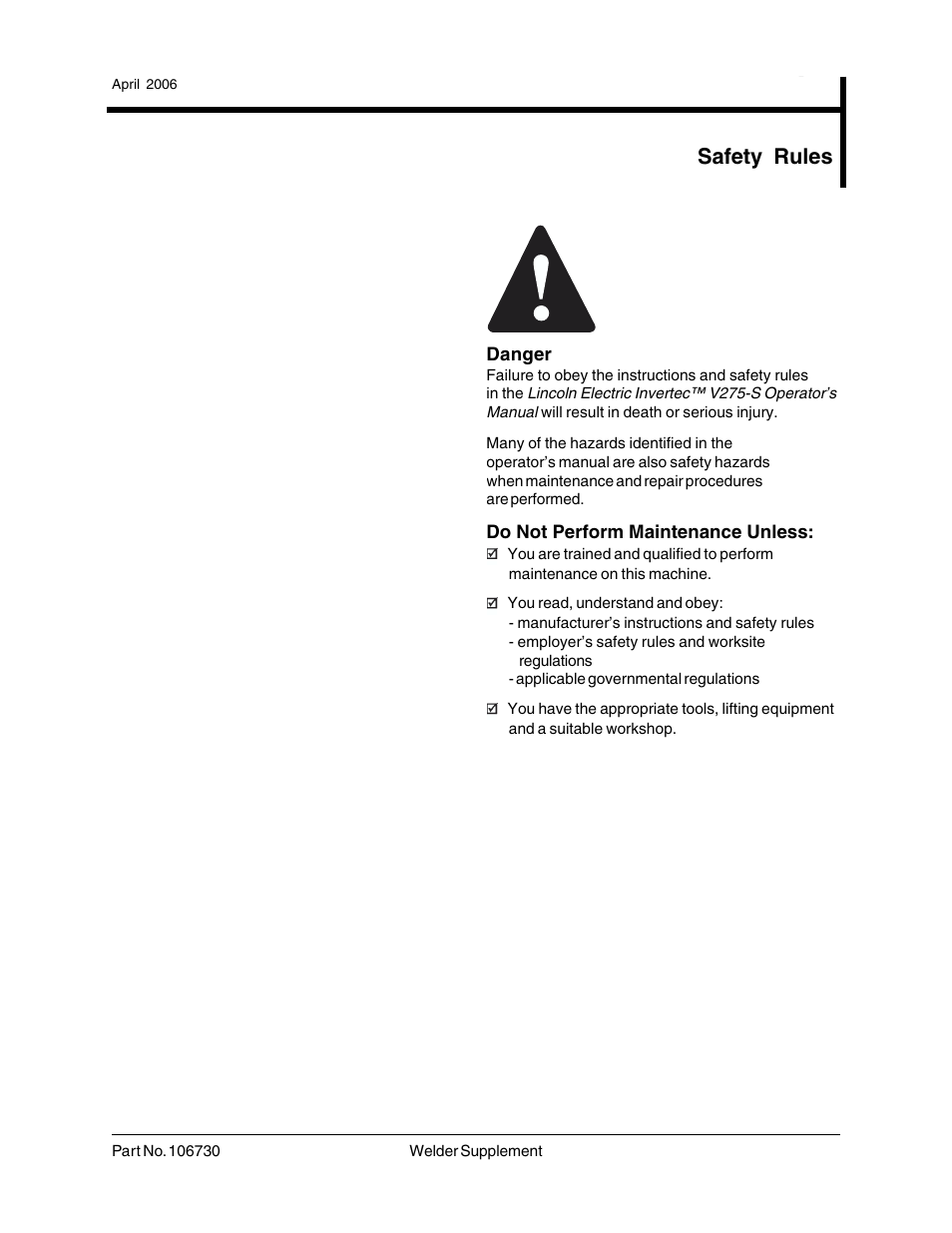 Safety rules | Genie 106730 User Manual | Page 5 / 35