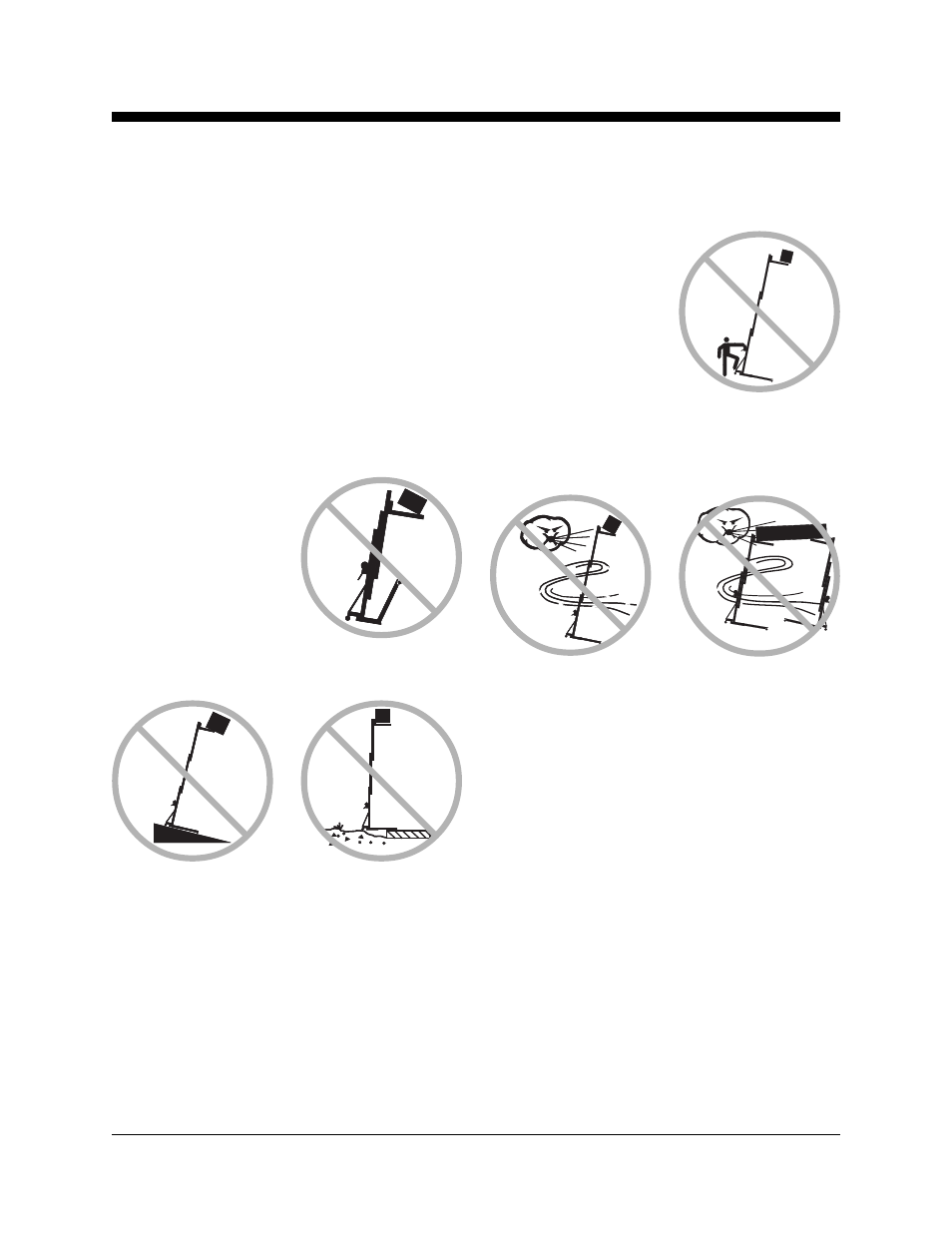 Fall hazards, Tip-over hazards | Genie SUPERLIFT 33547 User Manual | Page 4 / 26