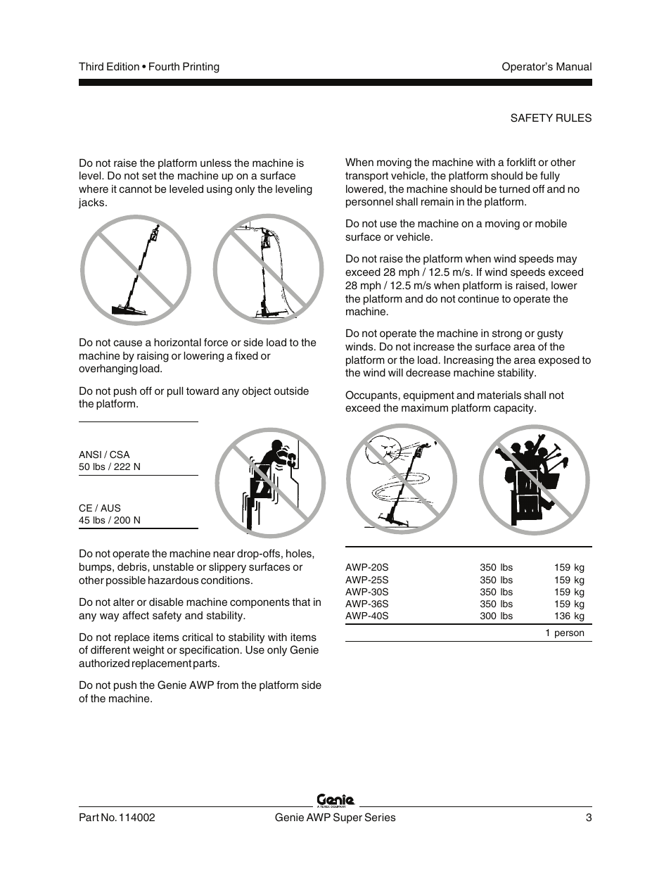 Genie AWP 114002 User Manual | Page 5 / 36