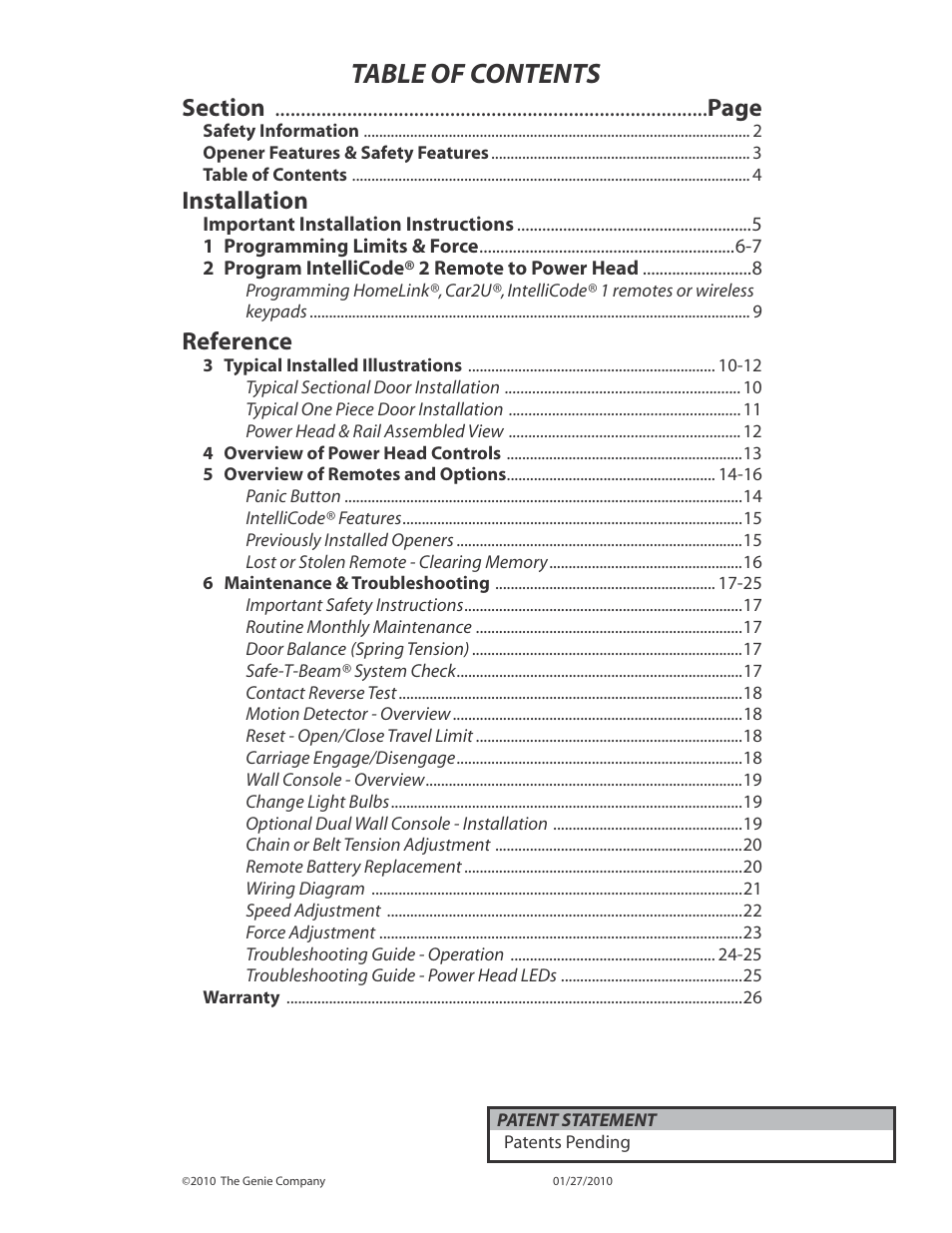 Genie INTELLIG 3024 User Manual | Page 4 / 26