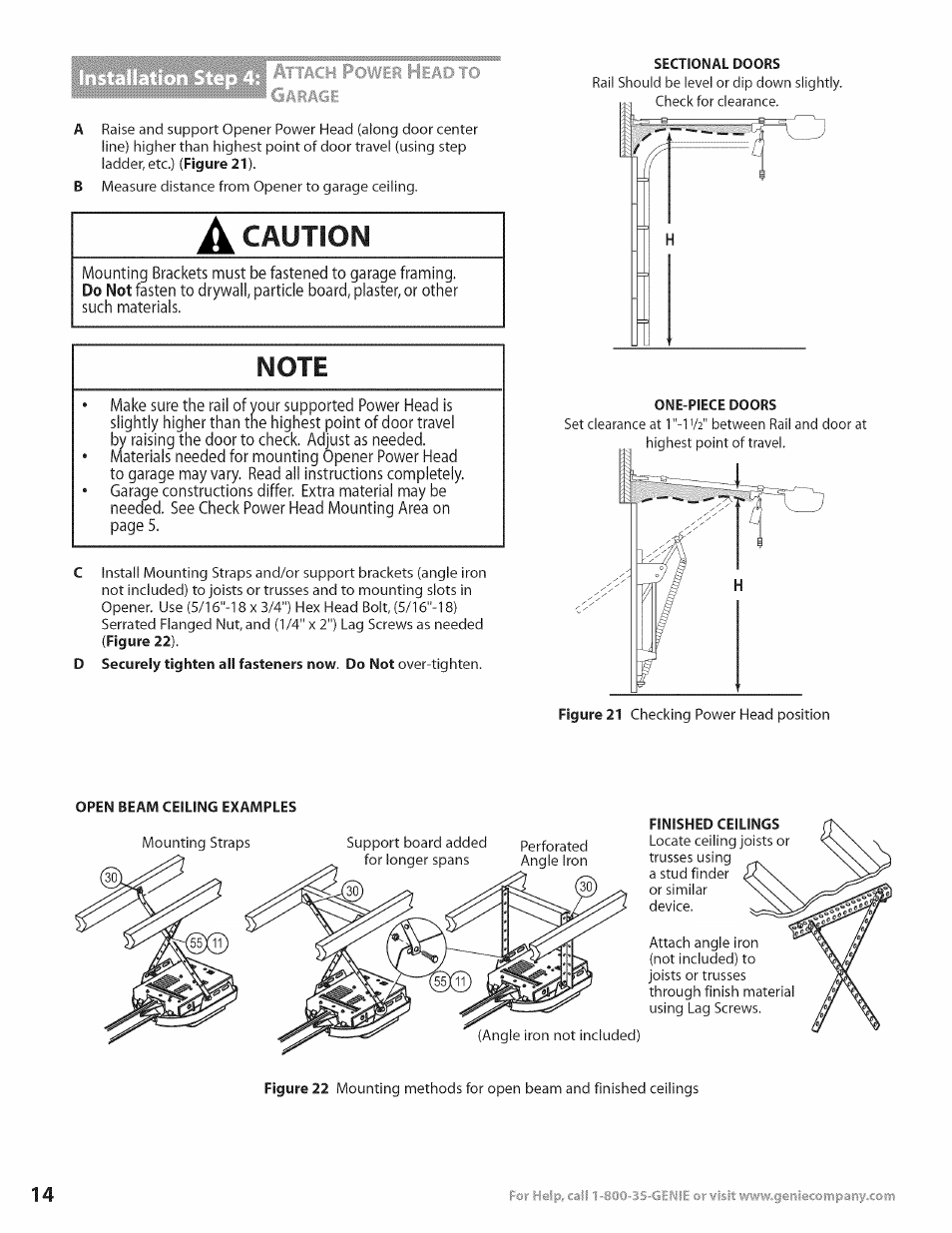 Caution | Genie Excelerator User Manual | Page 14 / 32