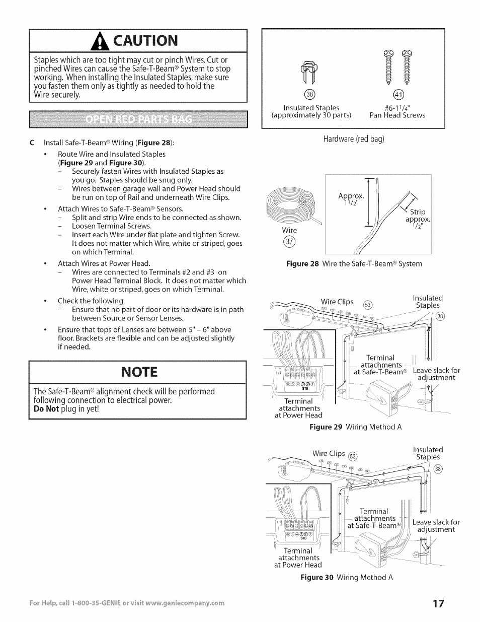 Caution | Genie Excelerator User Manual | Page 17 / 32