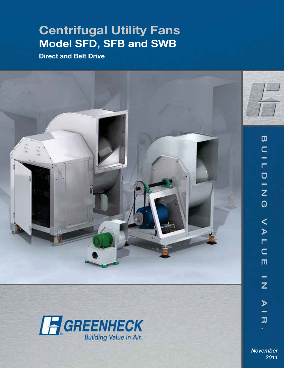 Greenheck Fan Centrifugal Utility Fans SFB User Manual | 64 pages