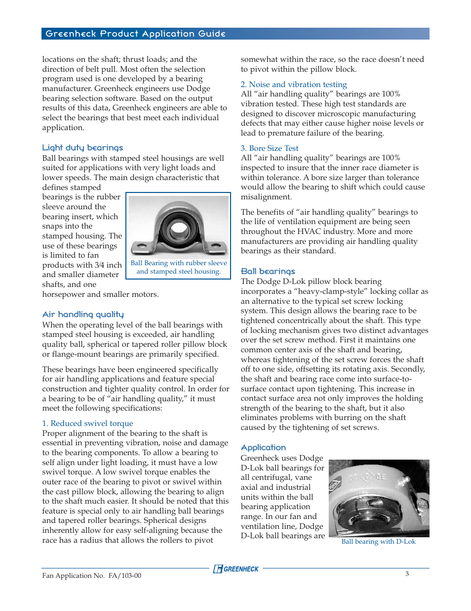 Greenheck Fan Application FA/103-00 User Manual | Page 3 / 4