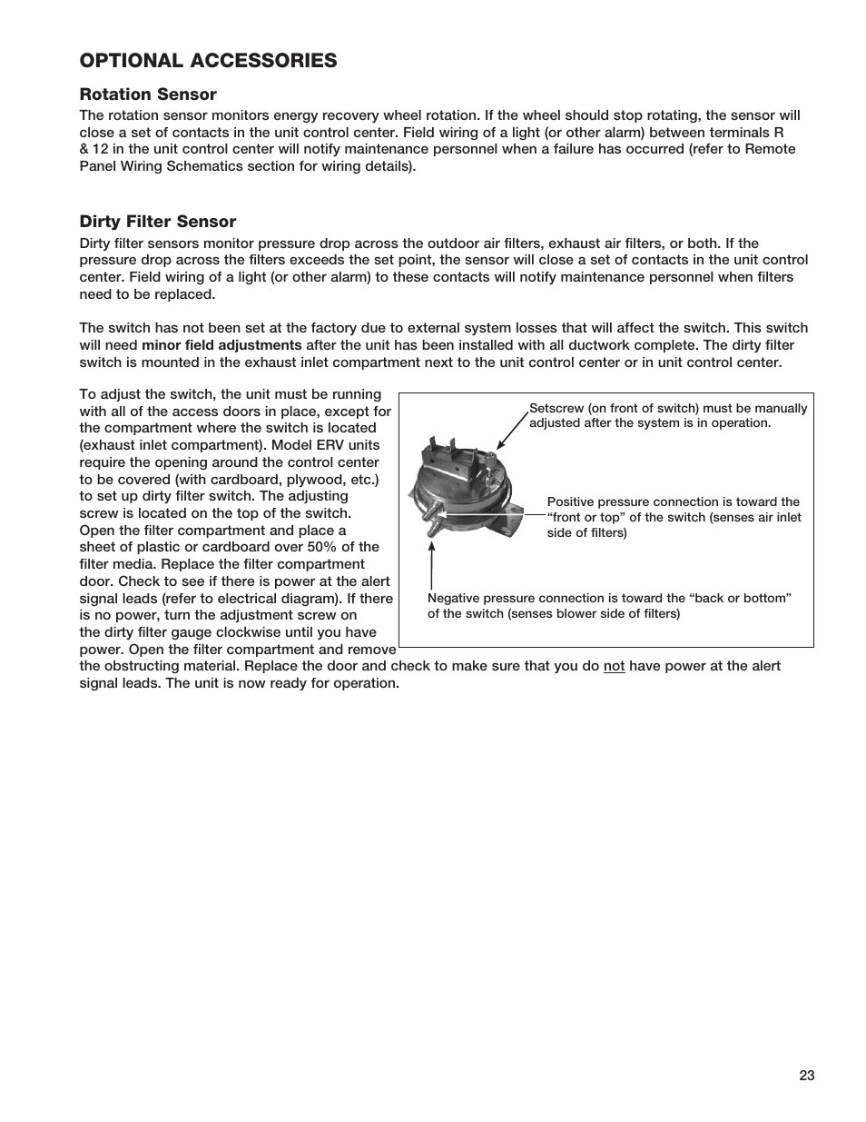Optional accessories | Greenheck Fan HEAT RECOVERY UNIT WITH EVAPORATIVE COOLING HRE-20 User Manual | Page 23 / 44