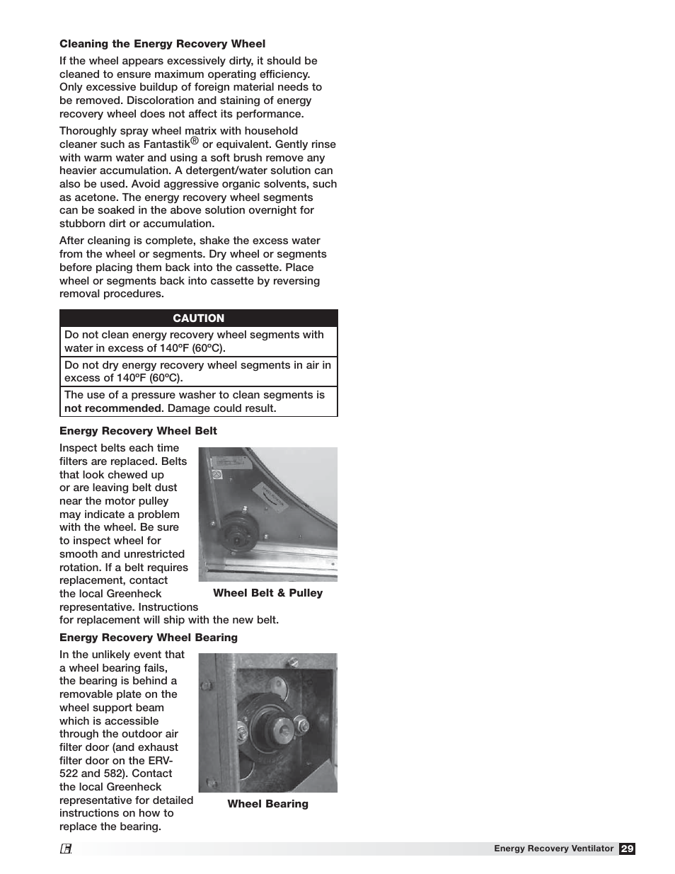 Greenheck Fan 455924 ERV-522 User Manual | Page 29 / 36