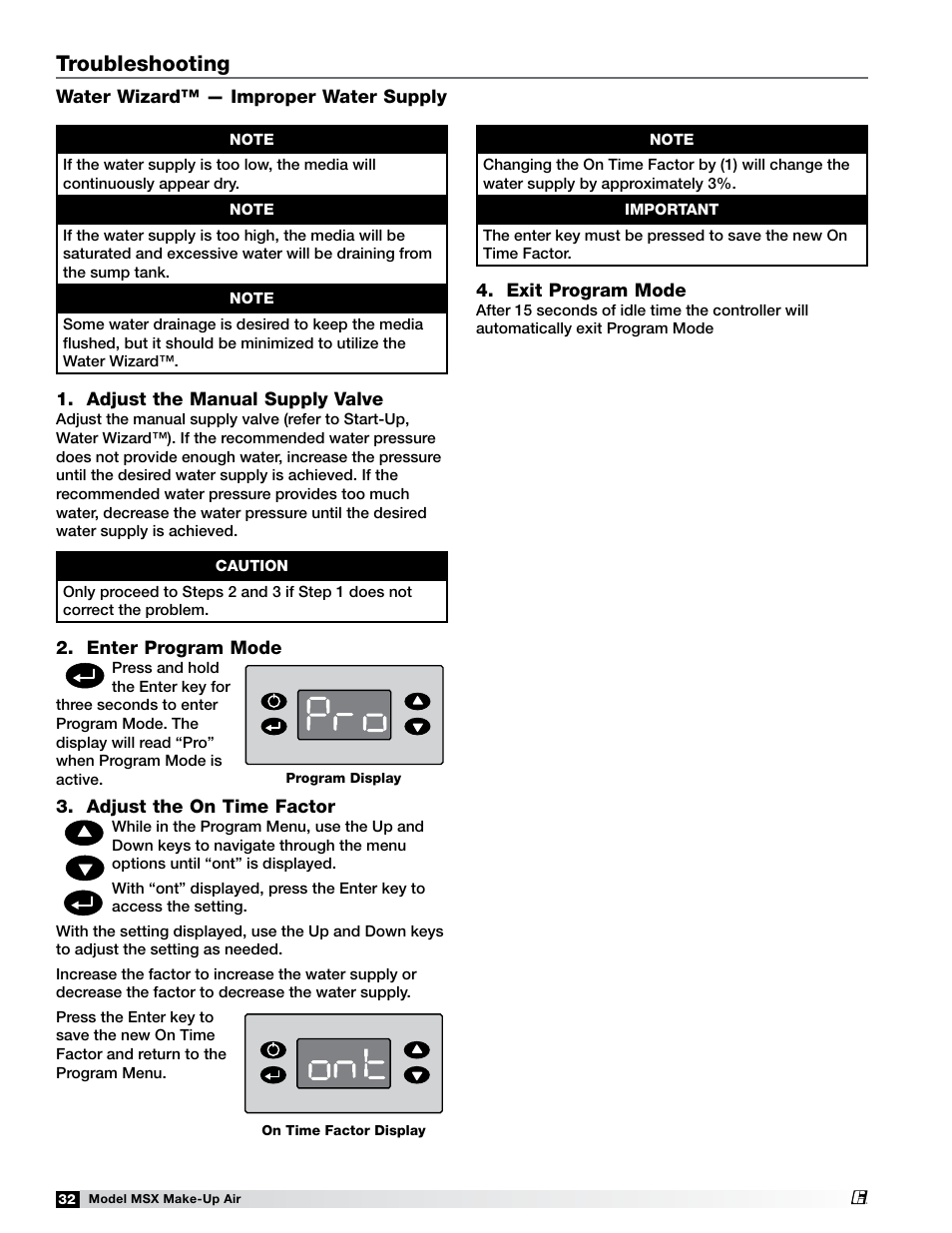 Troubleshooting | Greenheck Fan Make-Up Air Unit 470658 MSX User Manual | Page 32 / 40