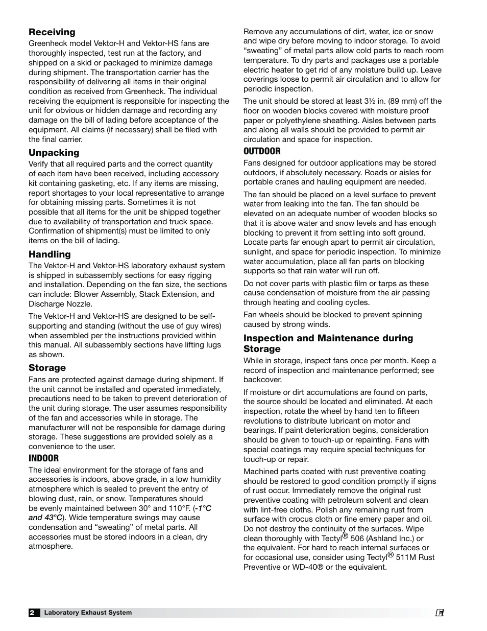 Greenheck Fan Laboratory Exhaust System Vektor-HS User Manual | Page 2 / 12