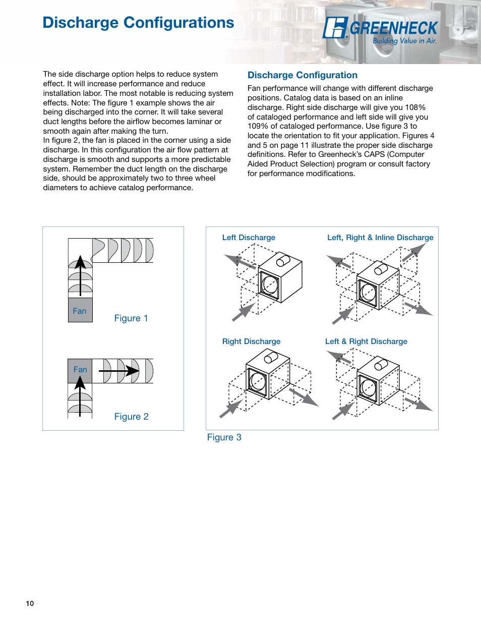 Discharge configurations | Greenheck Fan Greenheck Centrifugal Inline Fans SQ/BSQ User Manual | Page 10 / 48