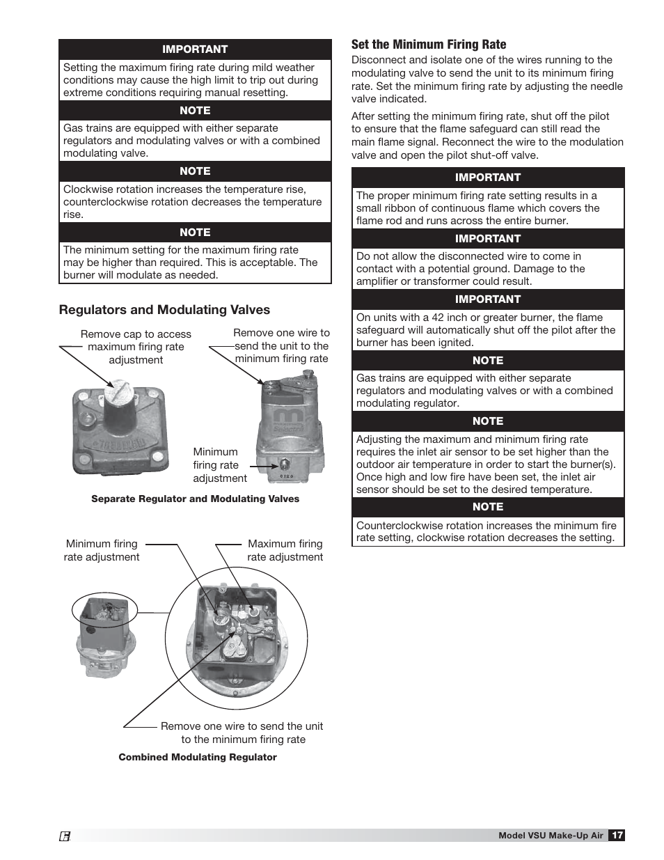 Greenheck Fan VSU Make-Up Air Unit with Direct-Fired Gas Heater 470654 User Manual | Page 17 / 36