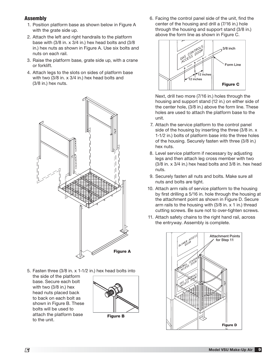 Assembly | Greenheck Fan VSU Make-Up Air Unit with Direct-Fired Gas Heater 470654 User Manual | Page 9 / 36