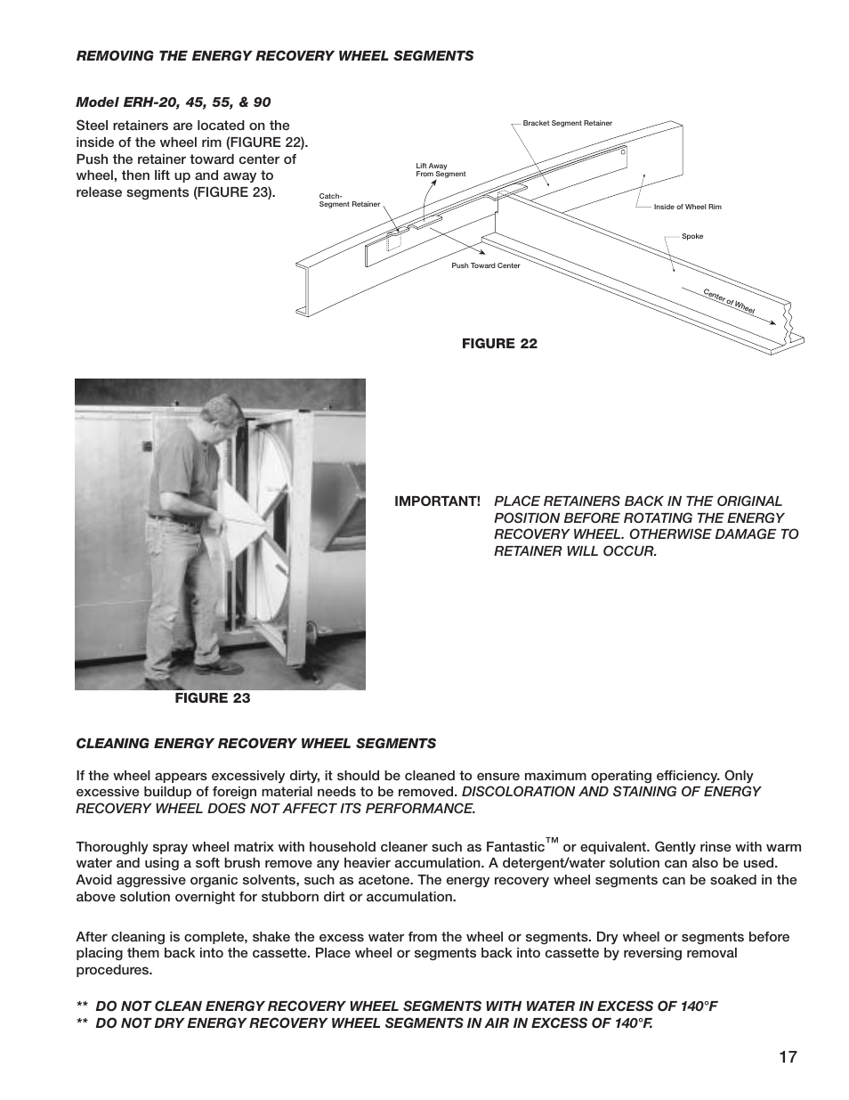 Greenheck Fan Energy Recovery Unit With Heating ERH-55 User Manual | Page 17 / 20