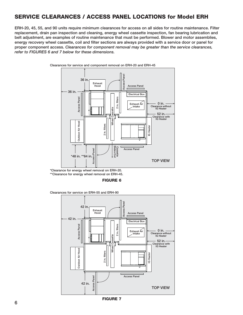 Figure 7 | Greenheck Fan Energy Recovery Unit With Heating ERH-55 User Manual | Page 6 / 20