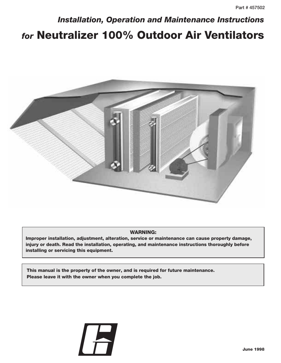 Greenheck Fan Outdoor Air Ventilator User Manual | 20 pages