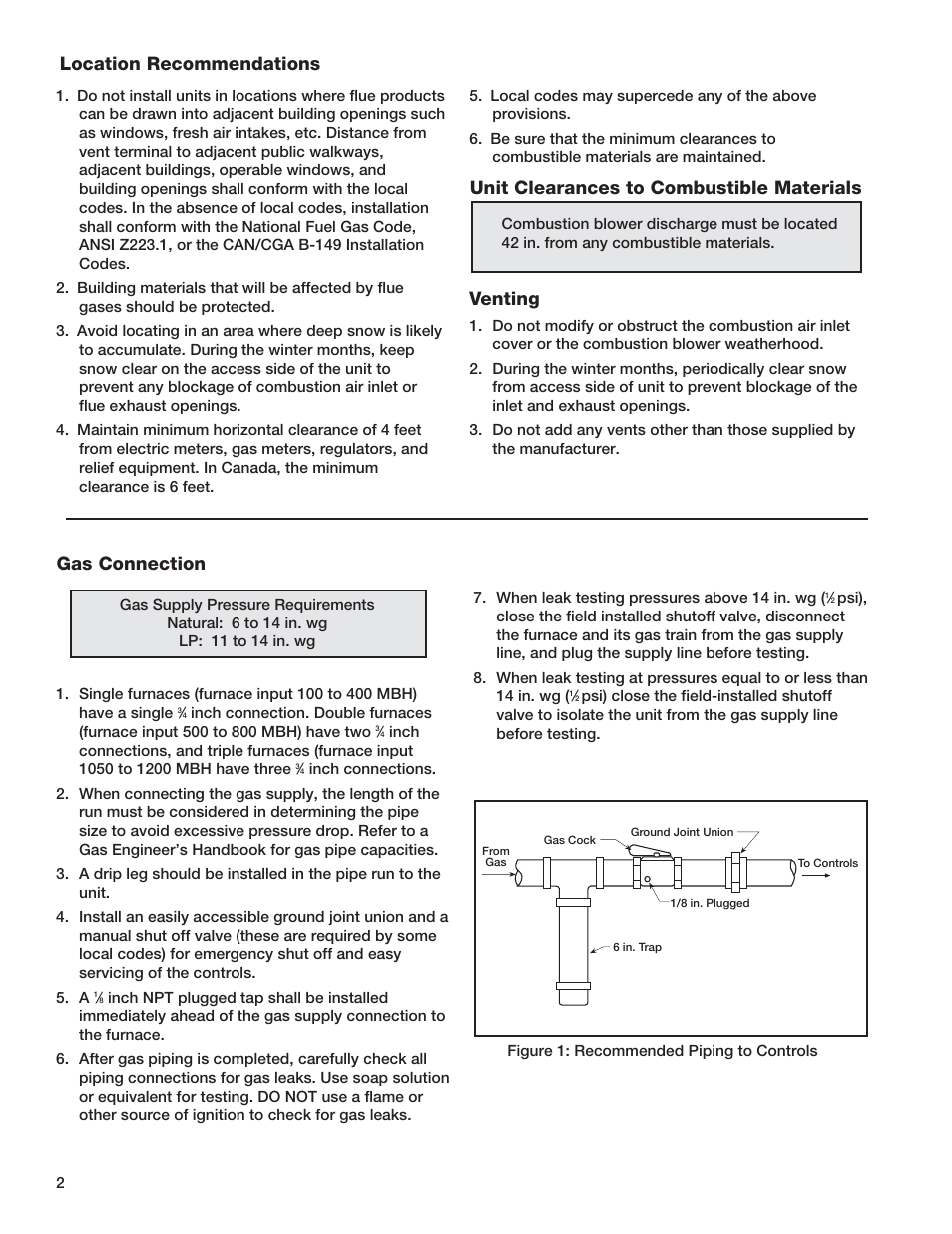 Venting, Location recommendations | Greenheck Fan PVF User Manual | Page 2 / 8