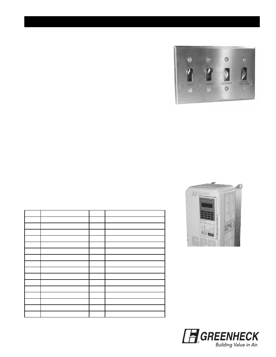 Optional accessories, Remote control panel | Greenheck Fan Energy Recovery Ventilator APEX-200 User Manual | Page 13 / 28