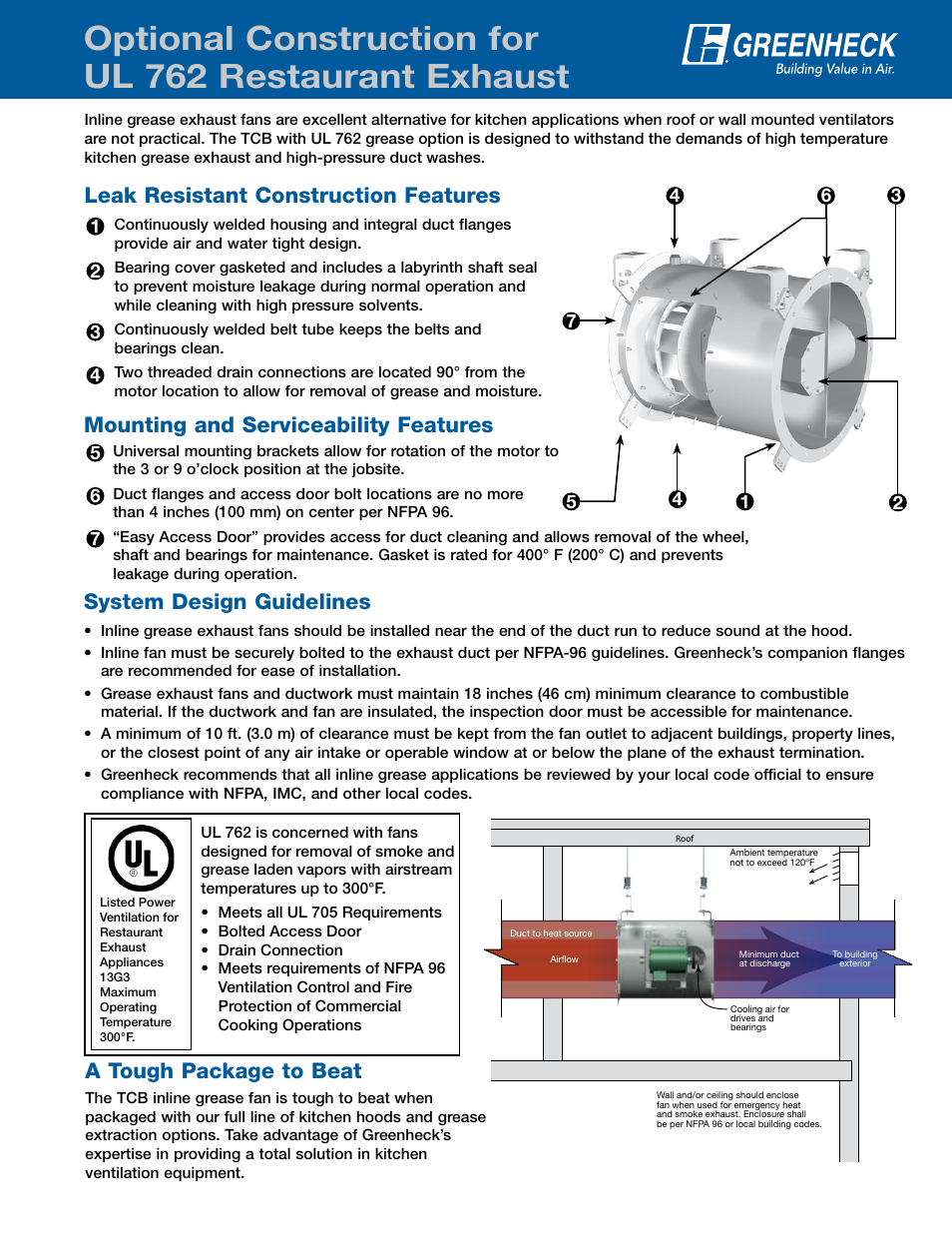 Greenheck Fan UL 762 User Manual | 1 page