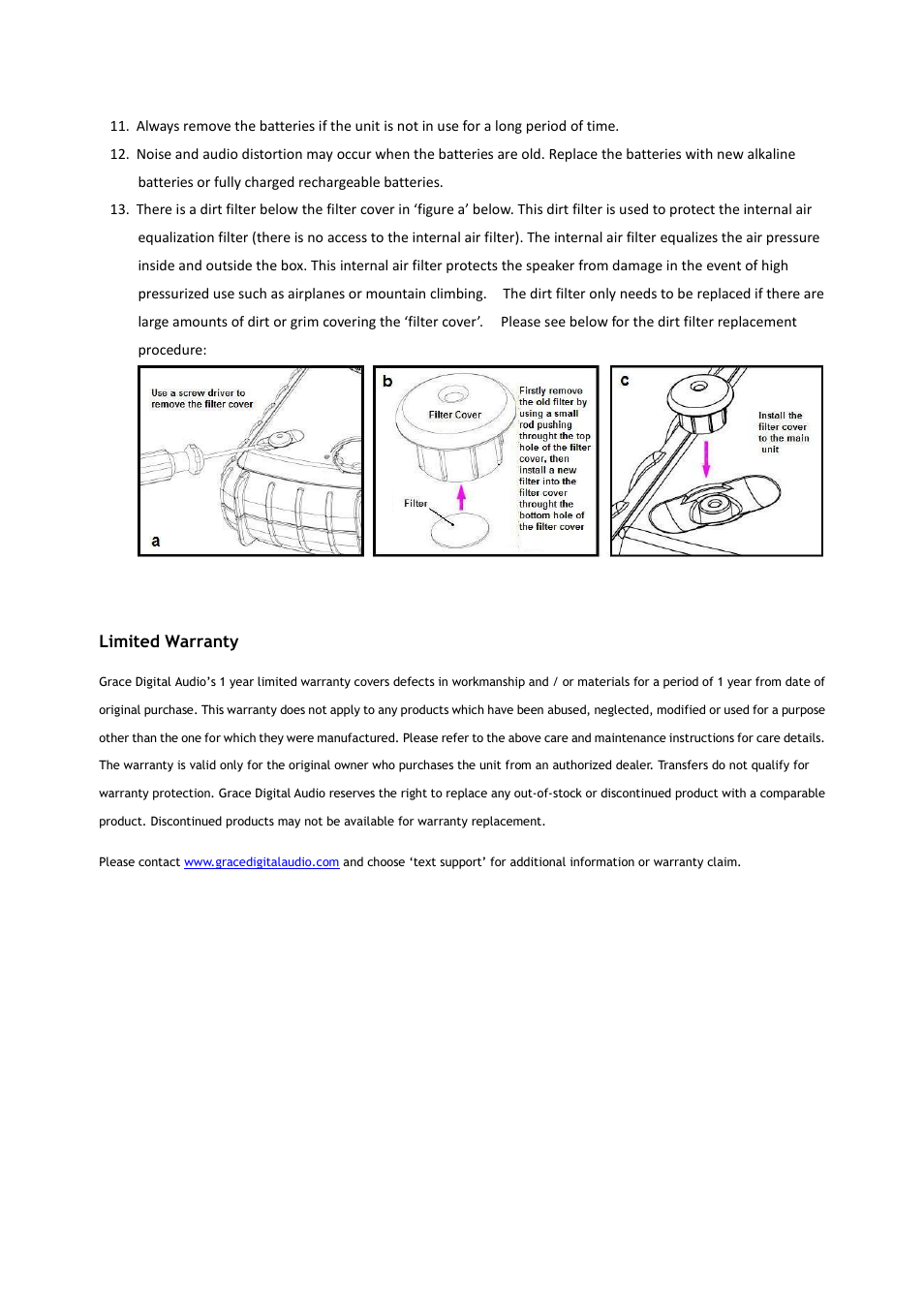 Grace Digital GDI-AQCSE100 User Manual | Page 3 / 3