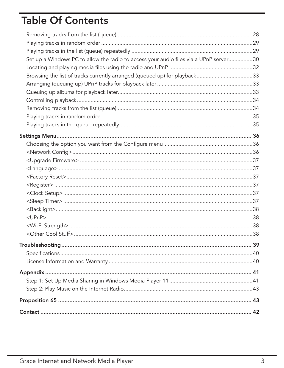 Grace Digital GDI-IR3020 User Manual | Page 3 / 44