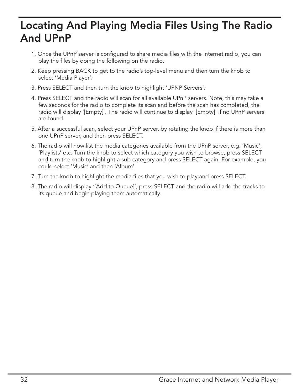Grace Digital GDI-IR3020 User Manual | Page 32 / 44