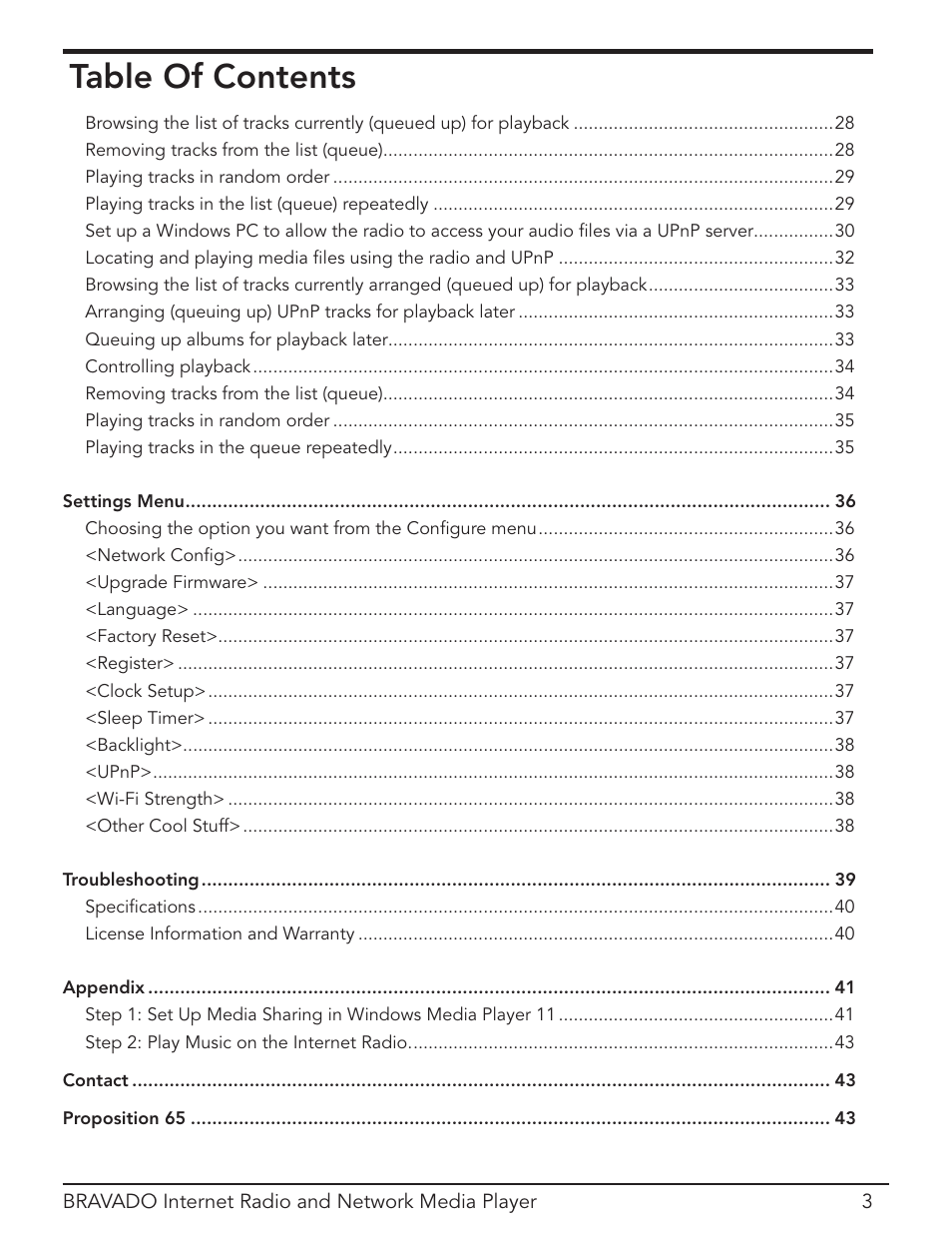 Grace Digital Bravado GDI-IRD4400M User Manual | Page 3 / 48