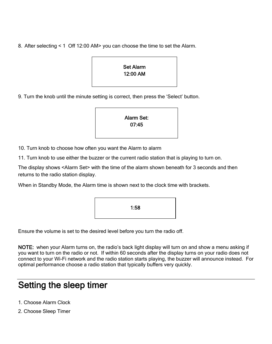 Setting the sleep timer | Grace Digital SOLO GDI-IRA500 User Manual | Page 25 / 51