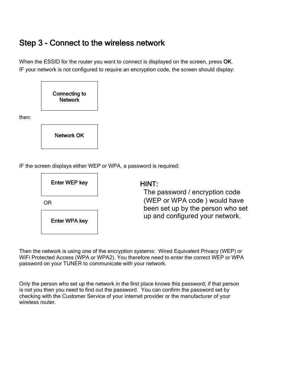 Step 3 - connect to the wireless network | Grace Digital TUNER GDI-IRDT200 User Manual | Page 13 / 51