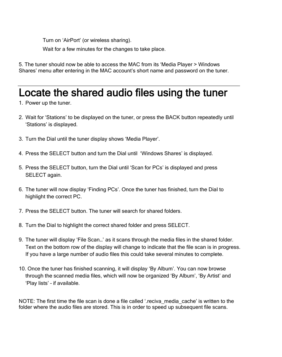 Locate the shared audio files using the tuner | Grace Digital TUNER GDI-IRDT200 User Manual | Page 31 / 51