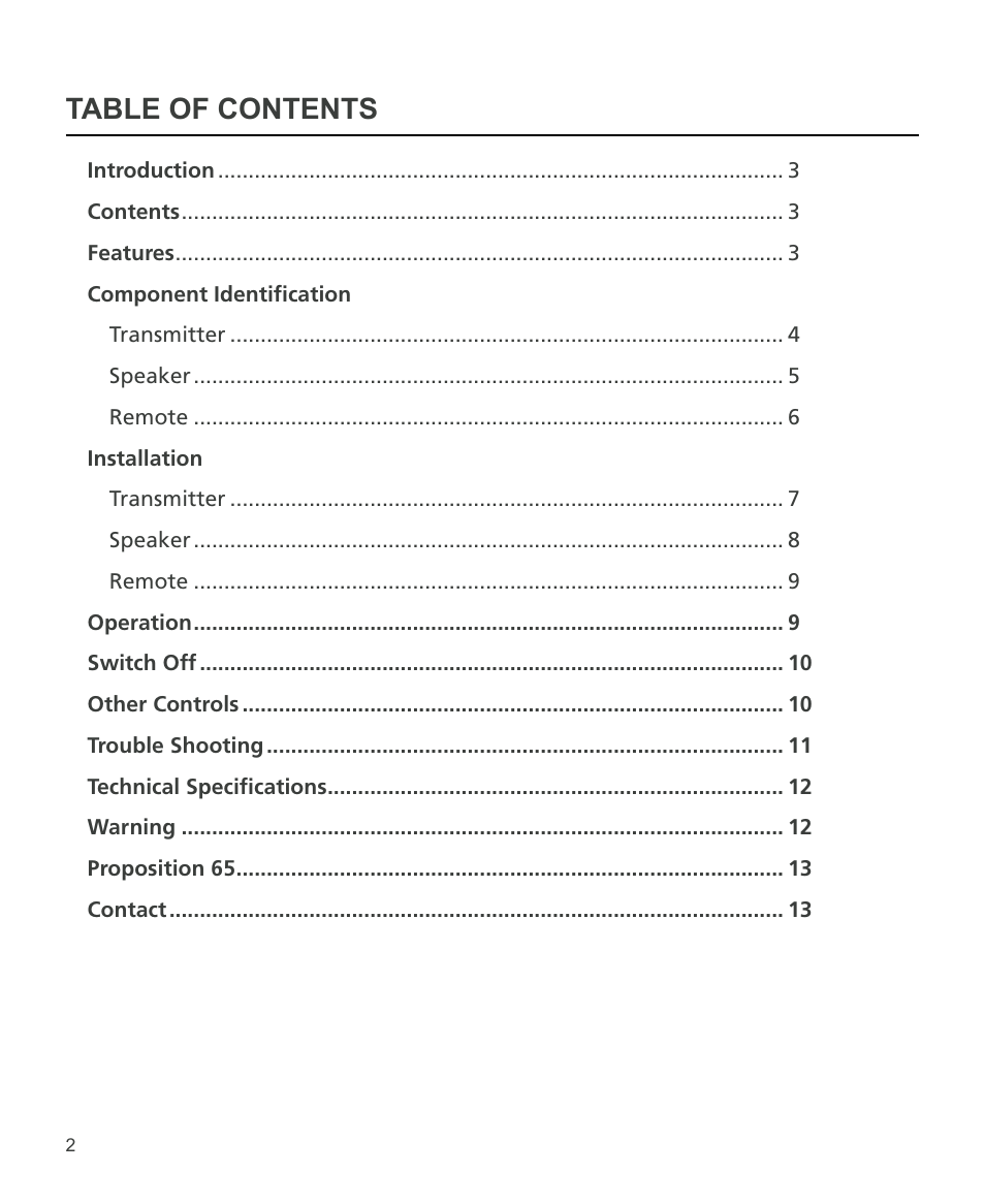 Grace Digital Schooners SCN300W User Manual | Page 2 / 13