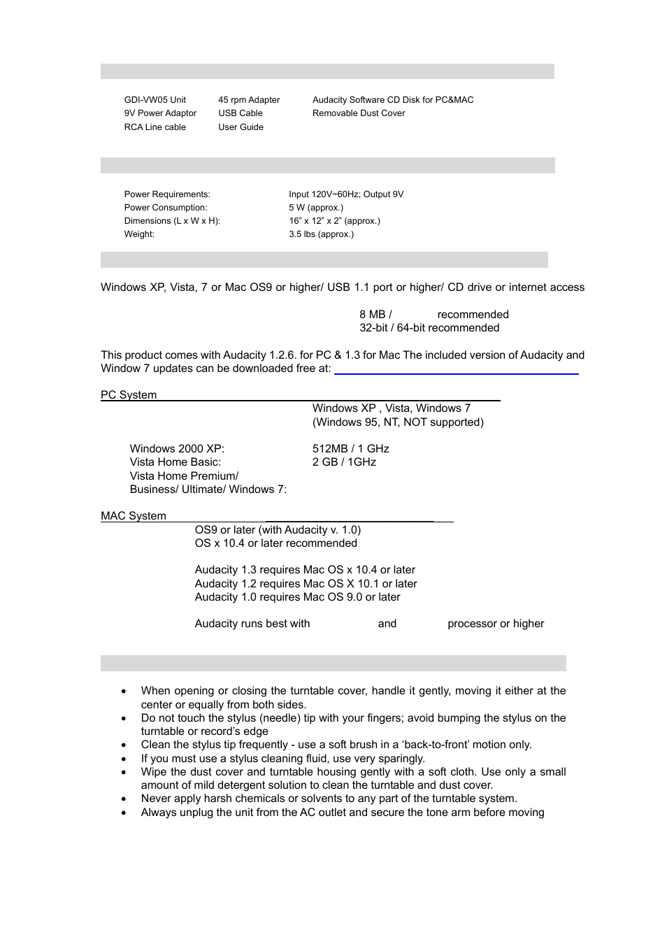 Grace Digital GDI-VW05 User Manual | Page 26 / 30