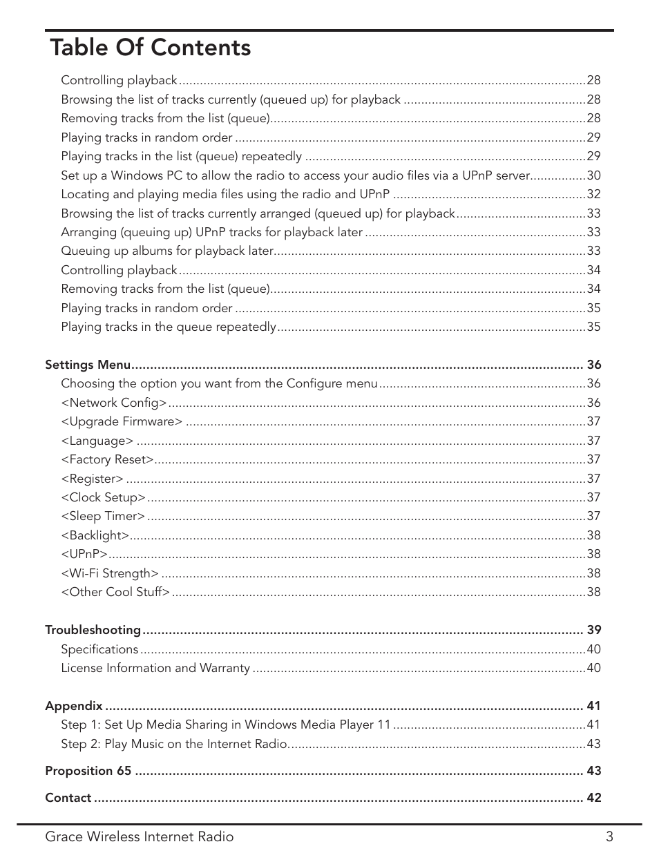 Grace Digital GDI-IR2000 User Manual | Page 3 / 44