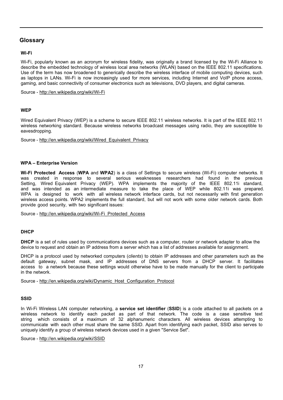 Glossary | Grace Digital GDI-IRP600 User Manual | Page 18 / 22