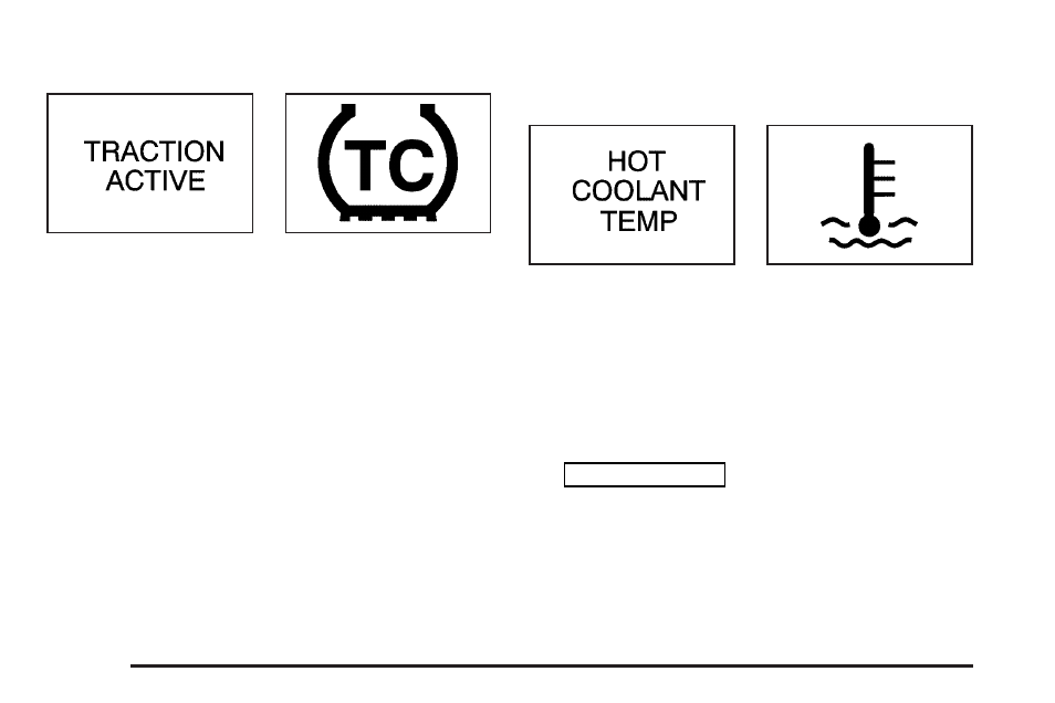 Traction active message, Engine coolant temperature warning message, Message -44 | GM None Pontiac Aztek User Manual | Page 170 / 462