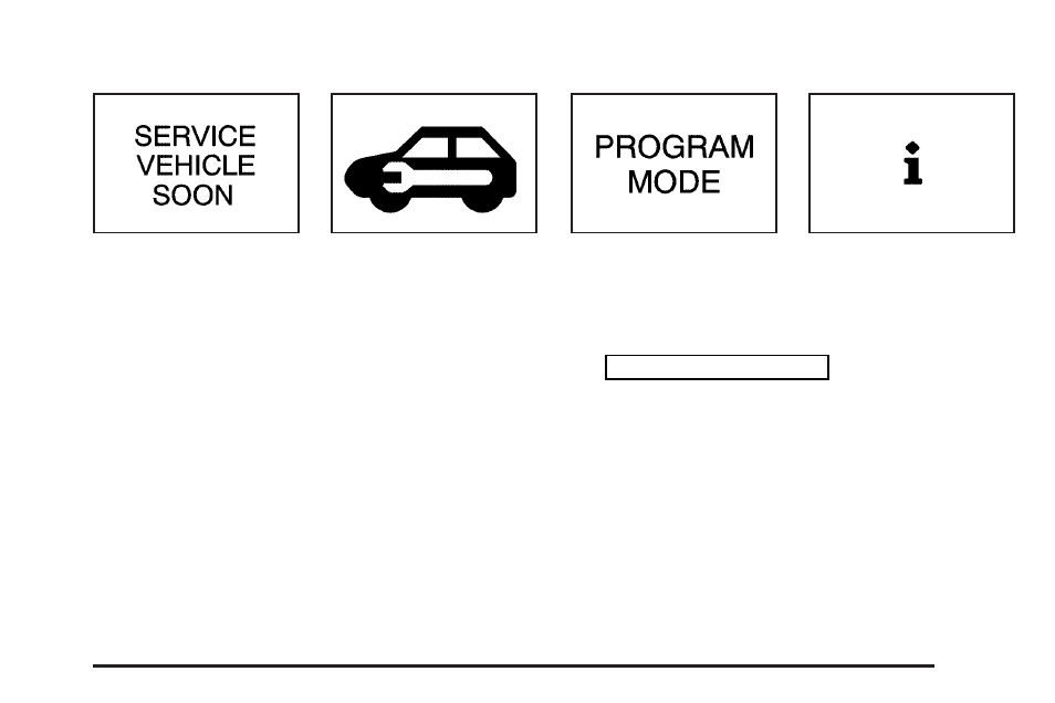 Service vehicle soon message, Program mode message | GM None Pontiac Aztek User Manual | Page 177 / 462