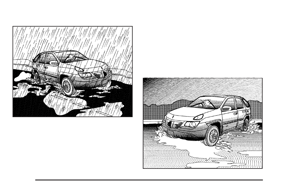 Driving in rain and on wet roads, Driving in rain and on wet roads -20 | GM None Pontiac Aztek User Manual | Page 266 / 462