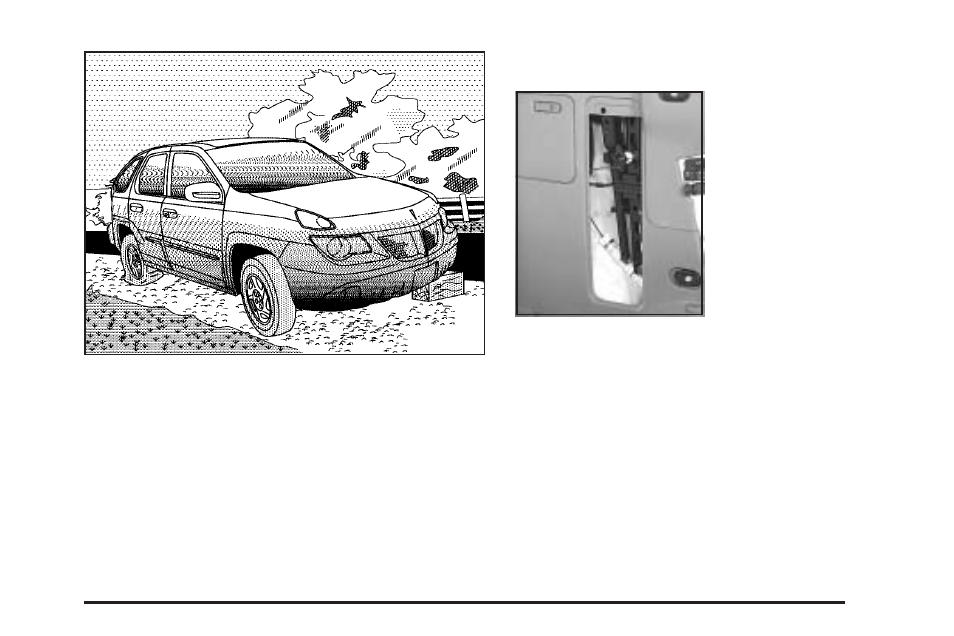 Removing the spare tire and tools | GM None Pontiac Aztek User Manual | Page 375 / 462