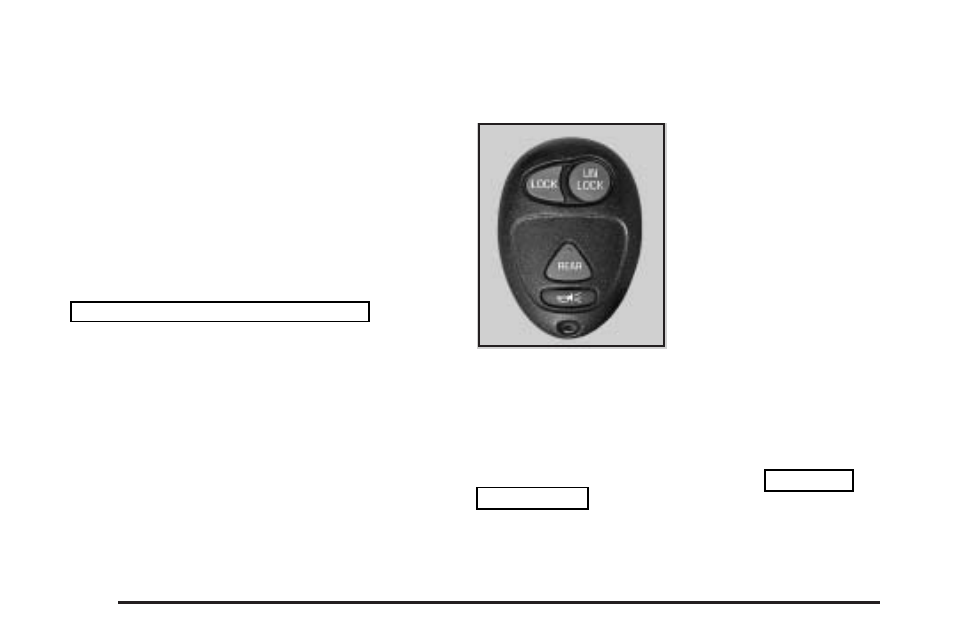 Remote keyless entry system operation, Remote keyless entry system operation -4 | GM None Pontiac Aztek User Manual | Page 82 / 462