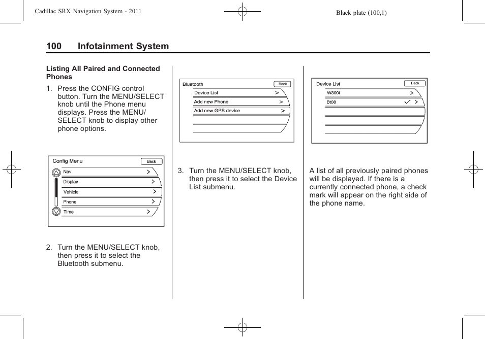 100 infotainment system | GM GPS Receiver User Manual | Page 100 / 122