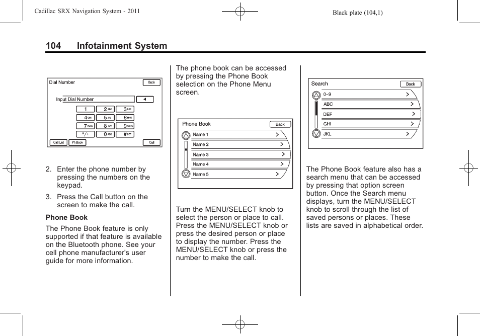 104 infotainment system | GM GPS Receiver User Manual | Page 104 / 122
