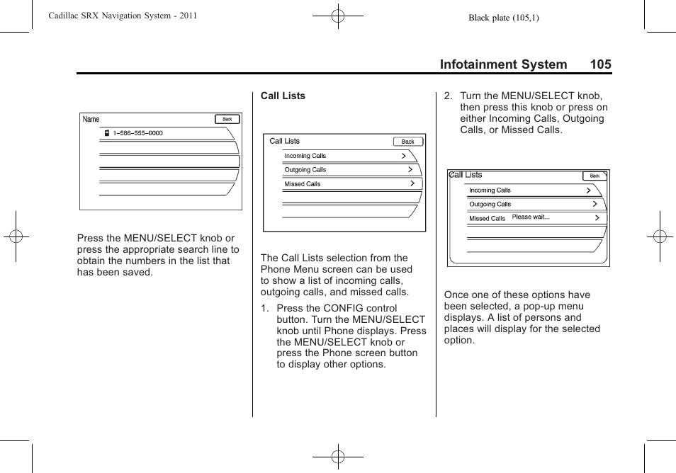 Infotainment system 105 | GM GPS Receiver User Manual | Page 105 / 122