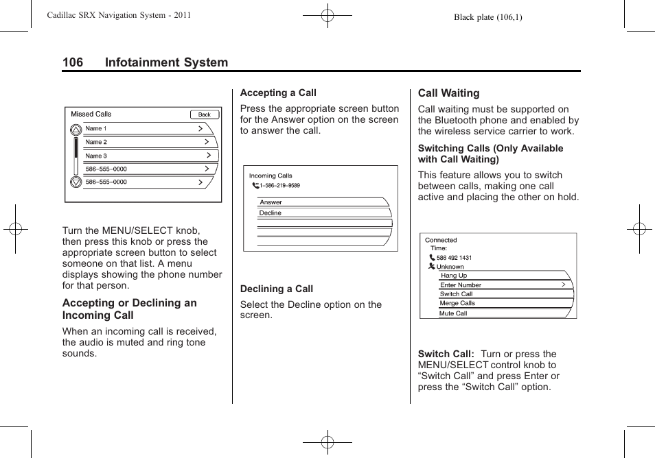 106 infotainment system | GM GPS Receiver User Manual | Page 106 / 122