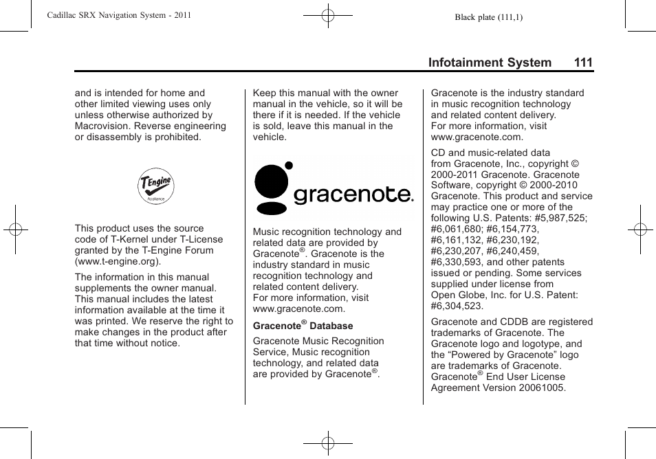 Infotainment system 111 | GM GPS Receiver User Manual | Page 111 / 122