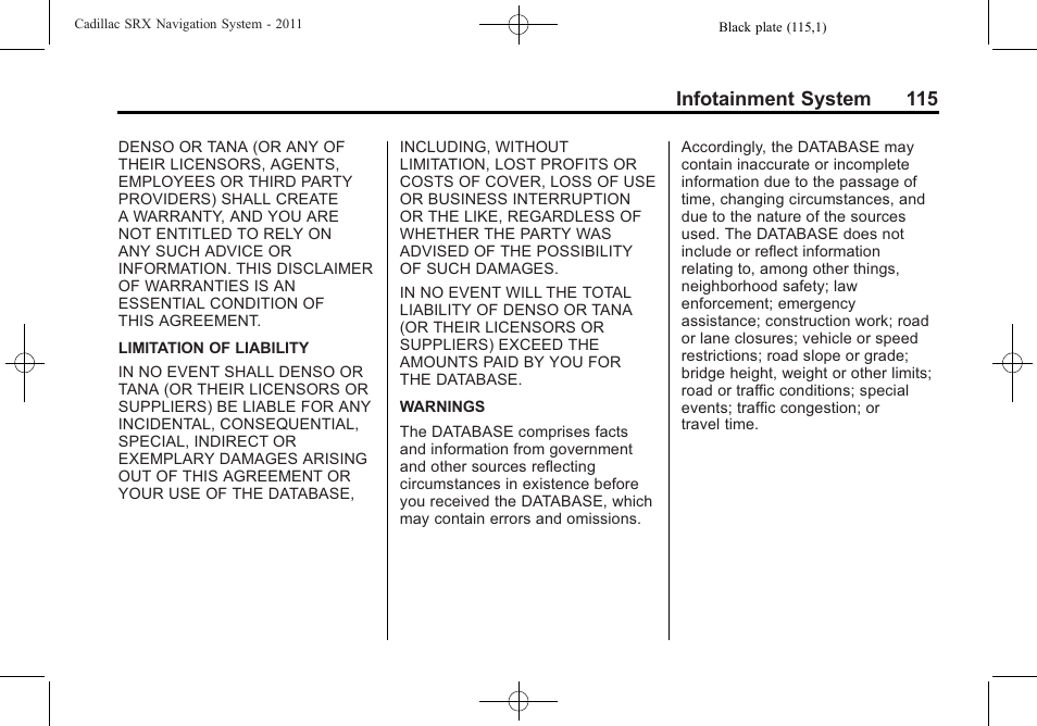 Infotainment system 115 | GM GPS Receiver User Manual | Page 115 / 122