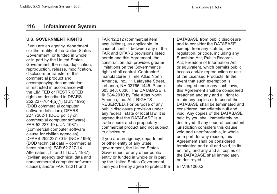116 infotainment system | GM GPS Receiver User Manual | Page 116 / 122
