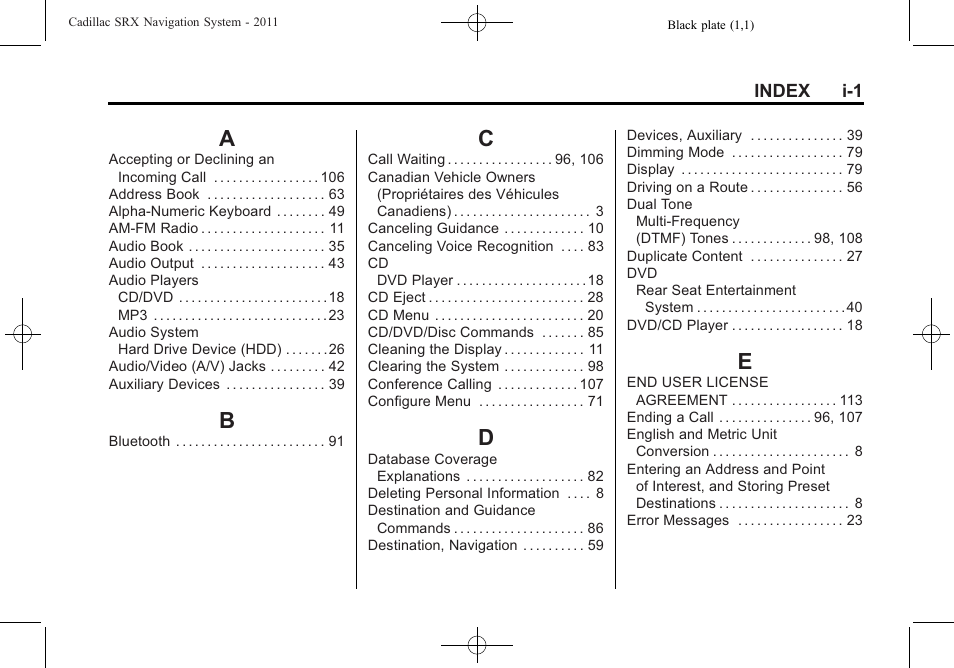 Index, Index_a, Index_b | Index_c, Index_d, Index_e | GM GPS Receiver User Manual | Page 119 / 122