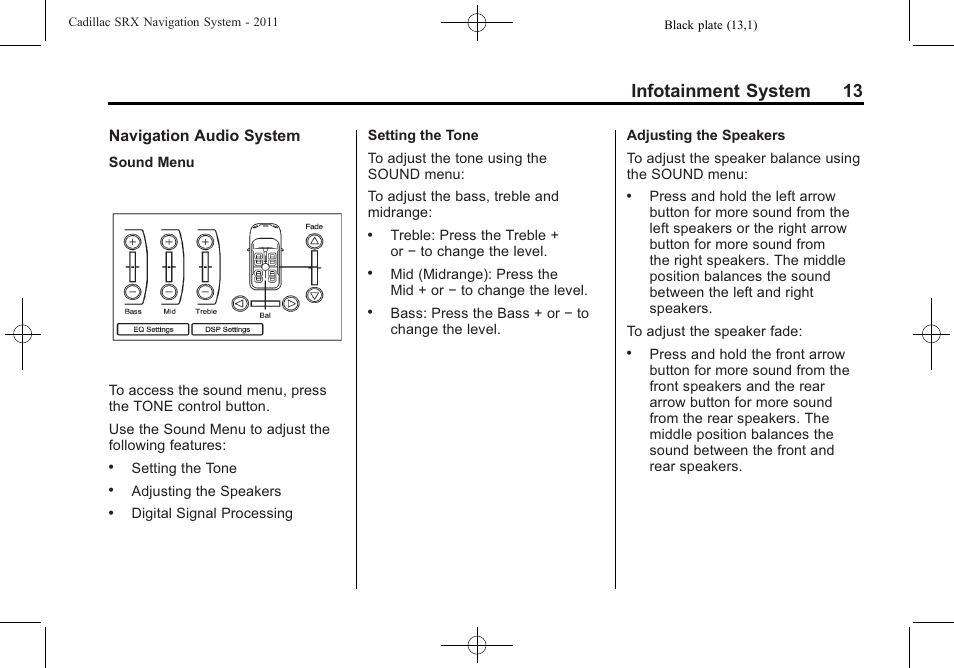 Infotainment system 13 | GM GPS Receiver User Manual | Page 13 / 122