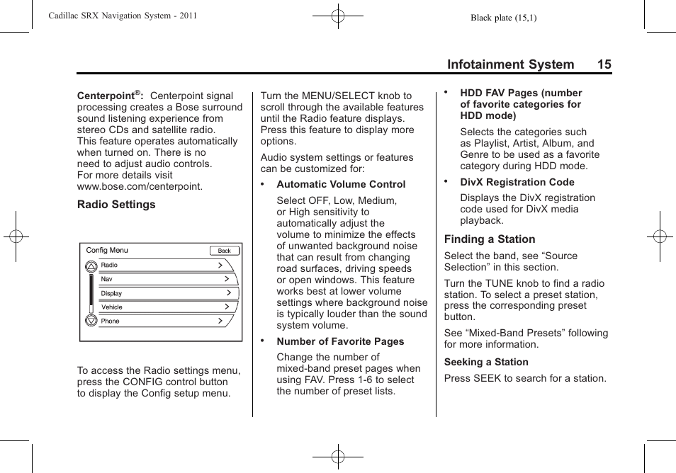 Infotainment system 15 | GM GPS Receiver User Manual | Page 15 / 122